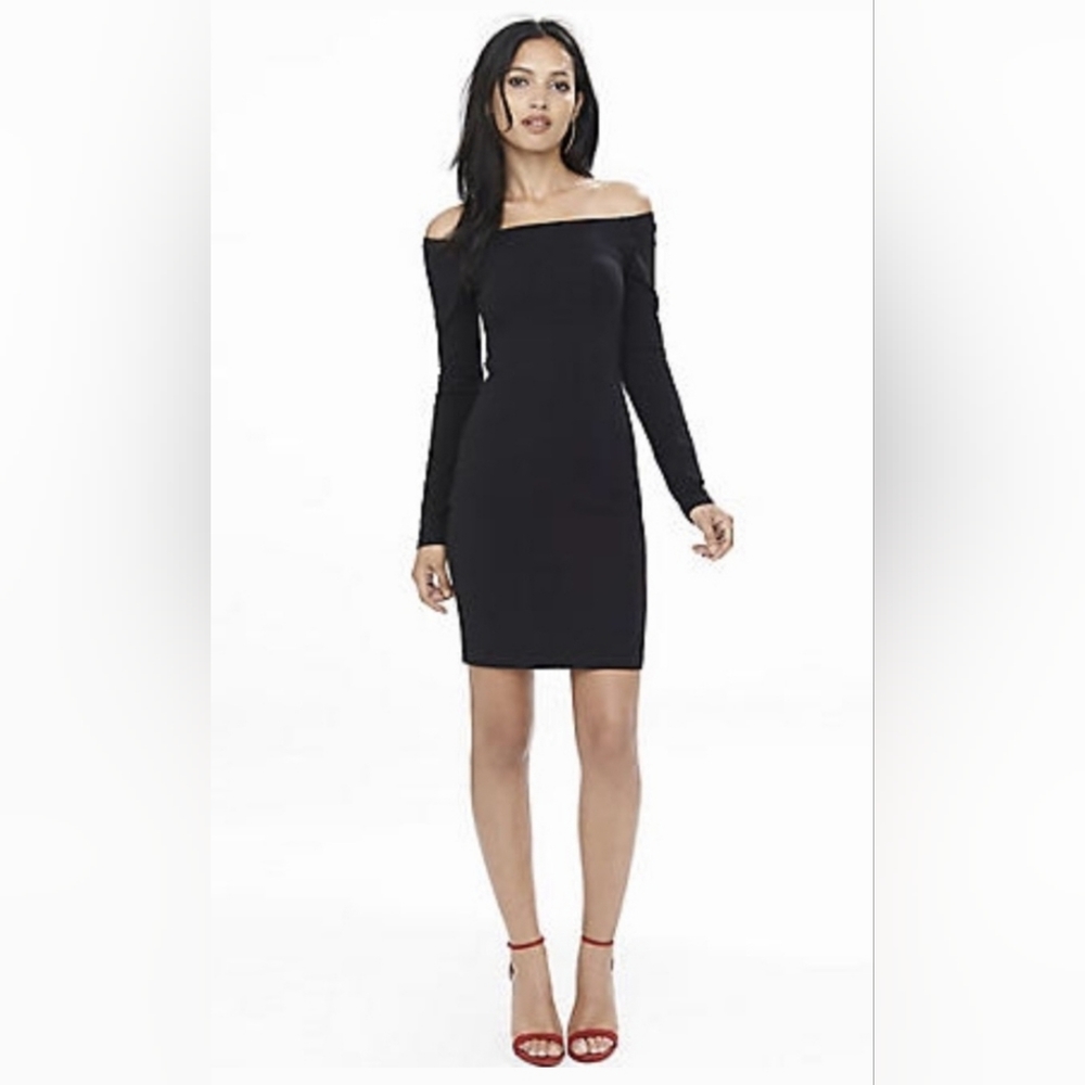 Express Off-the-shoulder Little Black Dress